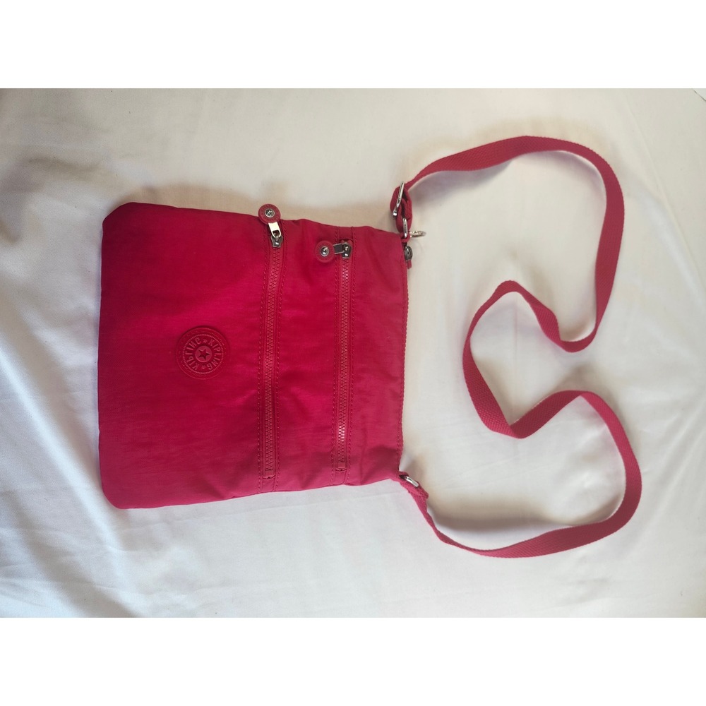 Kipling Keiko Small Crossbody Bag Pink Nylon Travel Messenger Purse
